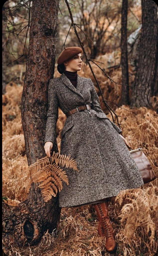 یک بانو در جنگل پاییزی